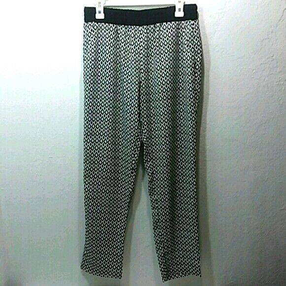 Black & White Pants - Darjoni sz med pants black/white high rise *